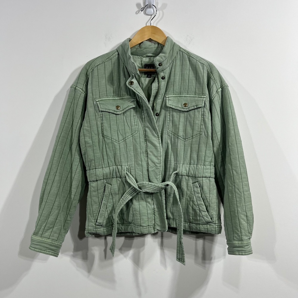 Gap Utility Quilted Jacket Green Granola Womens Small Cottagecore Granola Boho